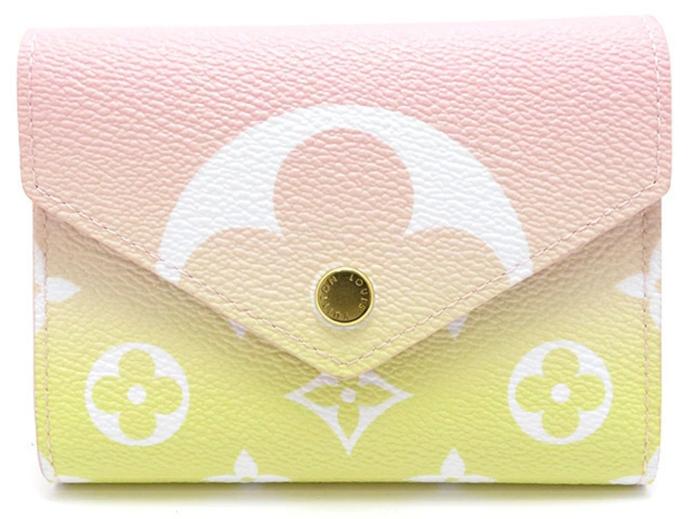 LOUIS VUITTON Tri fold Wallet Portefeuille Victorine Monogram Rose Pink Clair